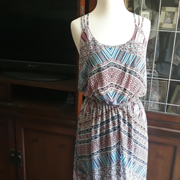 NWOT Pink Rose Sleeveless Maxi Dress - Picture 3 of 8